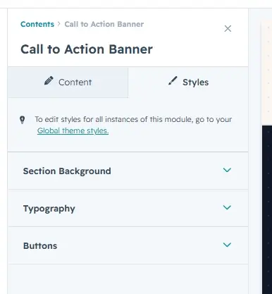 Styles tab groups