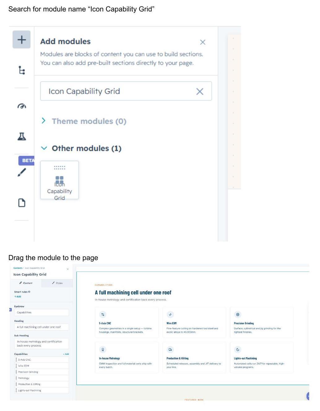 Searching for the module in Add modules