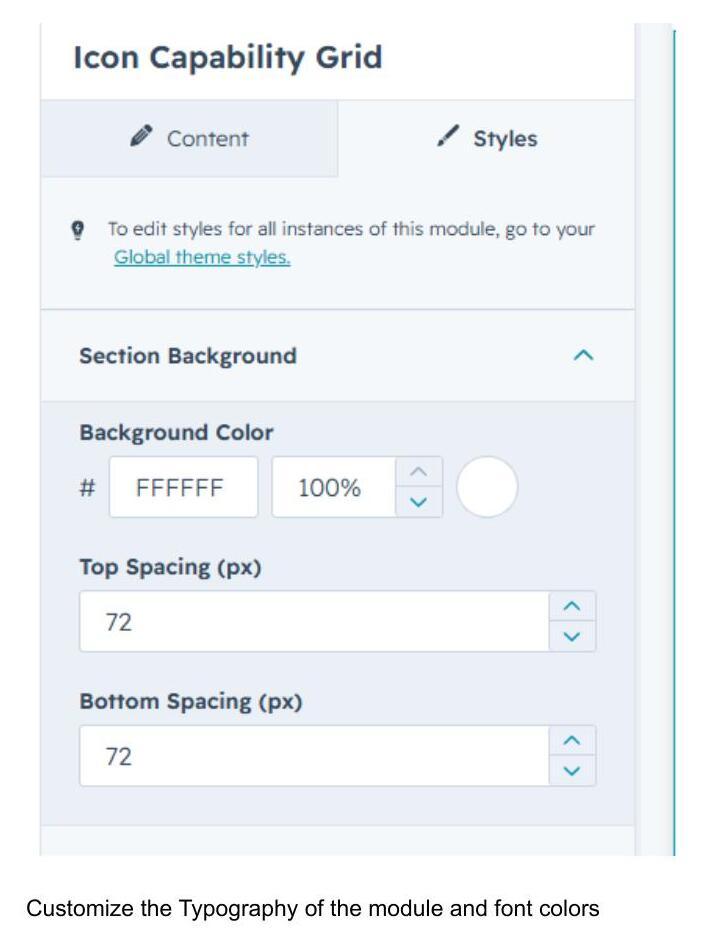 Styles tab groups