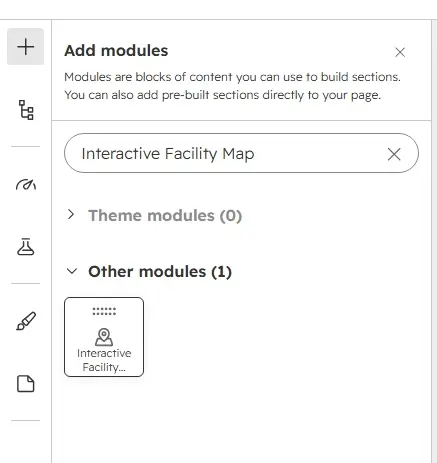 Searching for the module in Add modules