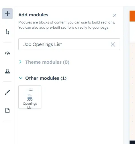 Searching for the module in Add modules