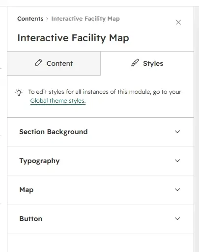 Styles tab groups