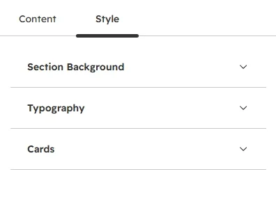 Styles tab groups