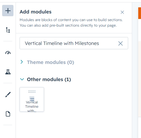 Searching for the module in Add modules